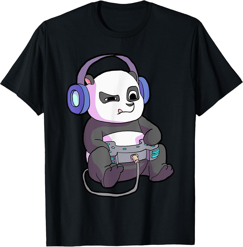 Gamer Shirt for Boys Gaming Teen Girl Funny Panda Shirt T-Shirt