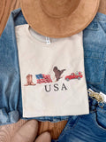 Simple USA Patriotic Graphic Tee