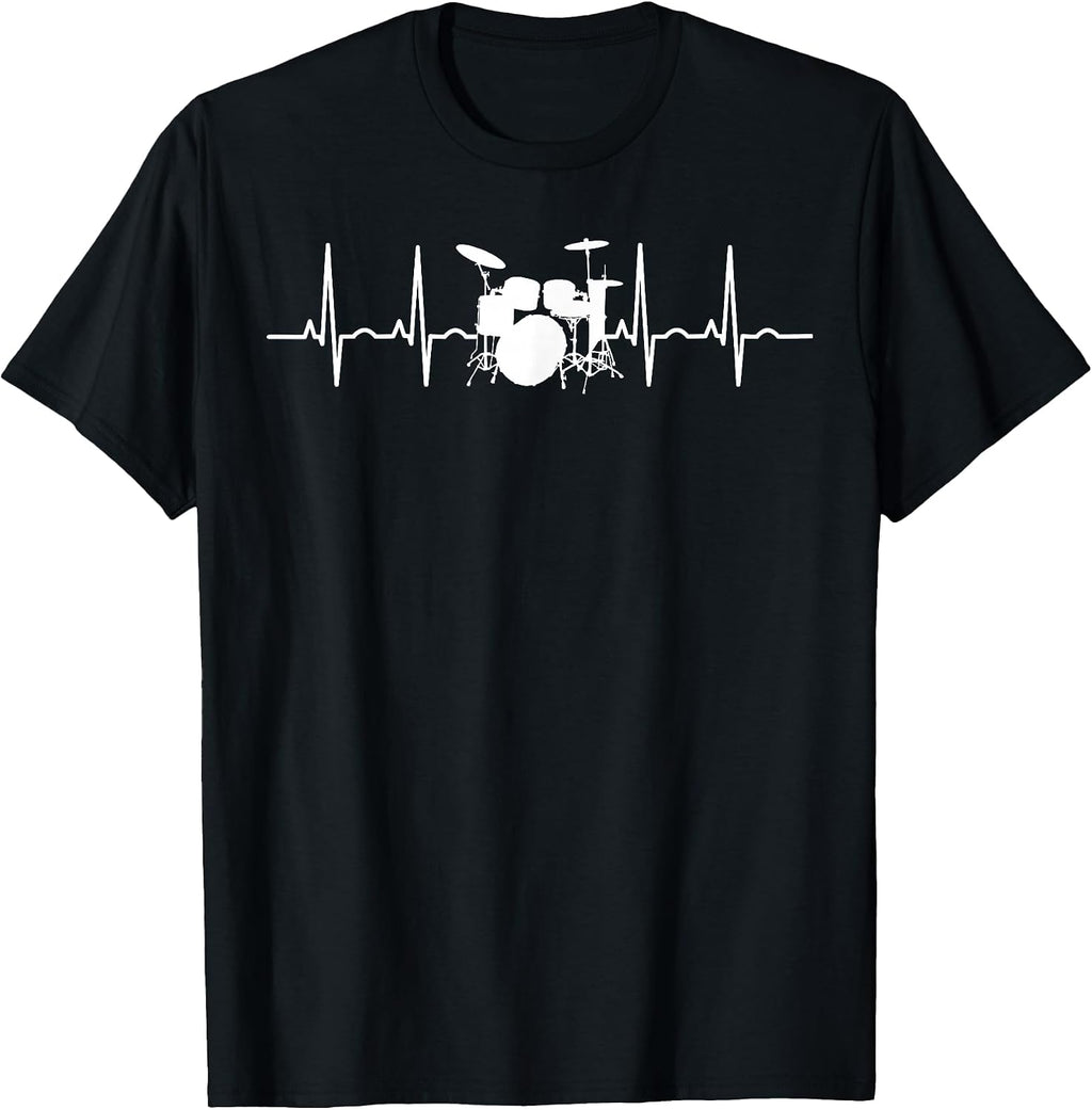Drummer Heartbeat Drums Player Music Band Heartbeat T-Shirt