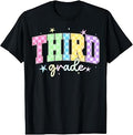 Back to School Checkered Third Grade Team Teacher Students T-Shirt