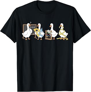 Funny Math Goose Teacher Classroom Appreciation Men Women T-Shirt