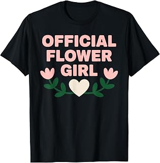 Funny Flower Girl Art for Girl Kid Women Flower Girl Wedding T-Shirt