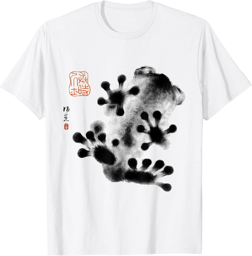 Grumpy Frog Japanese Art Graphic Tees Aesthetic Streetwear T-Shirt