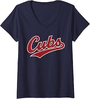 Women's Vintage Cubs Name Retro Design for Men Women and Kids V-Neck T-Shirt