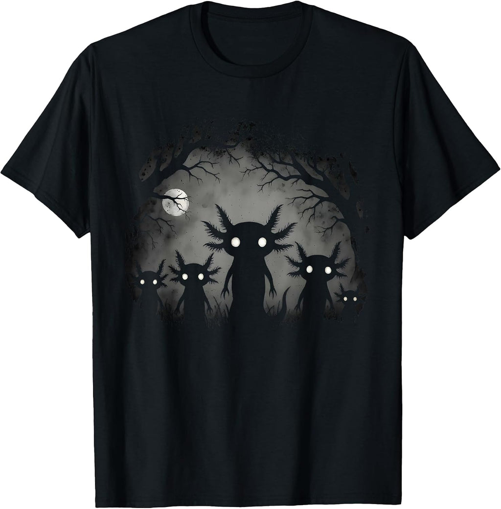 Creepy Gothic Axolotl Aesthetic Horror Grunge Goth Axolotl T-Shirt