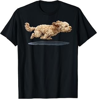 Running Cavapoo Dog Mom Pet Lovers Owner Kids Men Women T-Shirt