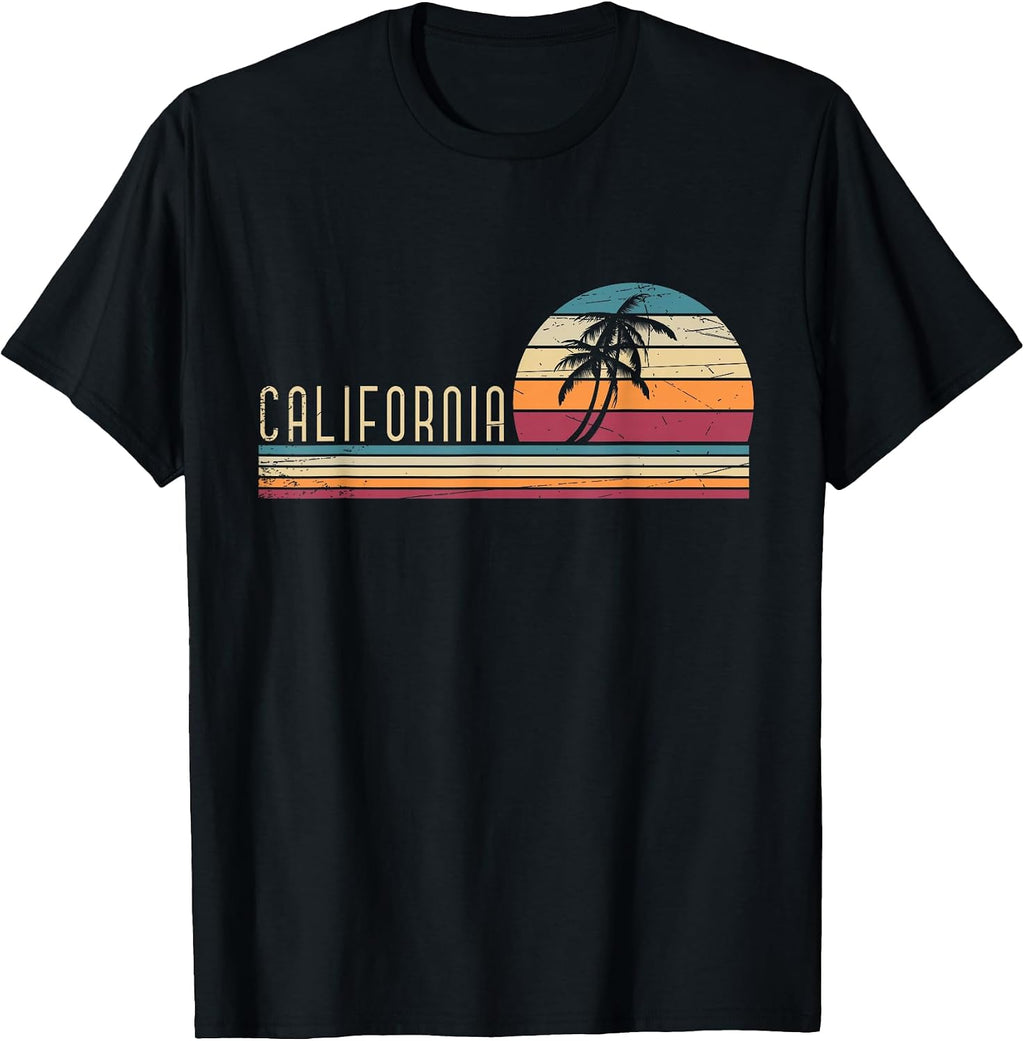 Cali Summer Vacation CA Palm Trees USA Retro California T-Shirt