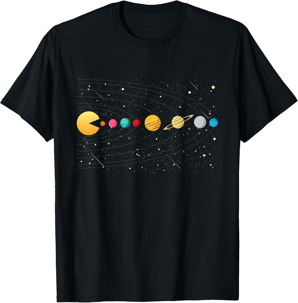 Funny Solar System - Astronauts Space Video Games T-Shirt