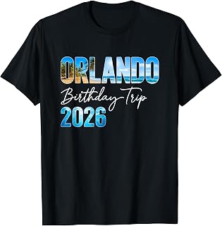 Orlando Birthday Trip 2026 Matching Family Vacation T-Shirt