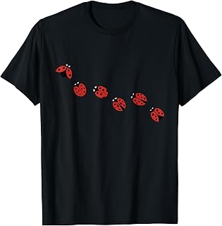 Minimalist Lucky Ladybug Cute Lady Bug Graphic Nature Lovers T-Shirt