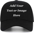 Custom Baseball Cap with Your Text for Men Women,Personalized Adjustable Trucker Caps Casual Sun Peak Hat for Gifts