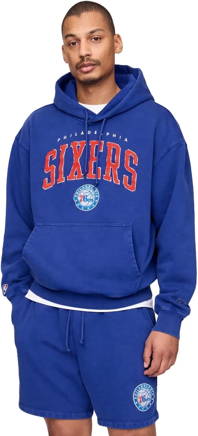 Men's X Nba Graphic Logo Hoodie Sweatshirt