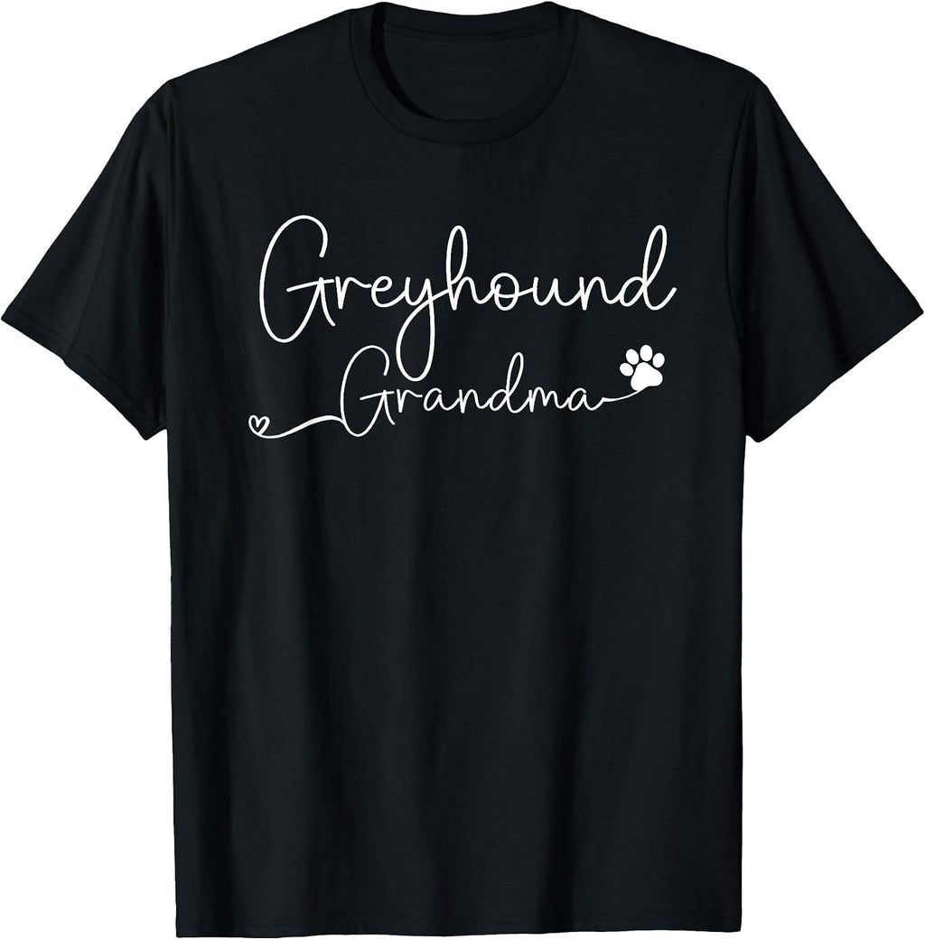 Greyhound Grandma Design Greyhound Dog Lovers T-Shirt for Men Women Kids