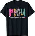 PICU Lightning Bolt Checkered Pediatric Intensive Care Unit T-Shirt