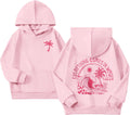 Girls Palm Graphic Hoodie Beach Cute Hoodies With Pocket Kids Preppy Sweatshirt Ocean Pullover Long Sleeve Top