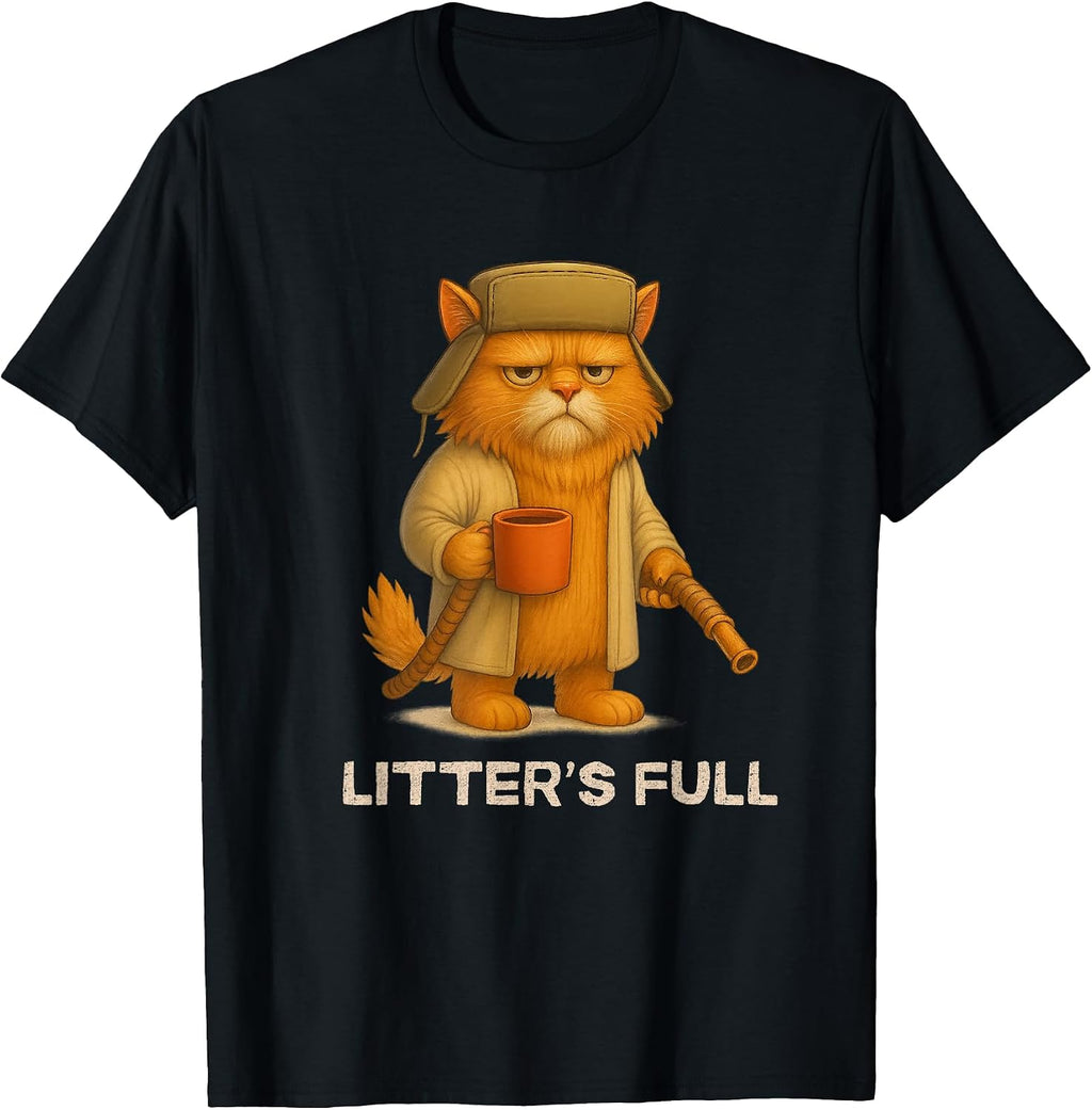 Litter’s Full Funny Cat Parody Lovers Christmas Xmas T-Shirt
