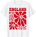 England Floral Boho Flowers Cute Retro Groovy English Girl T-Shirt