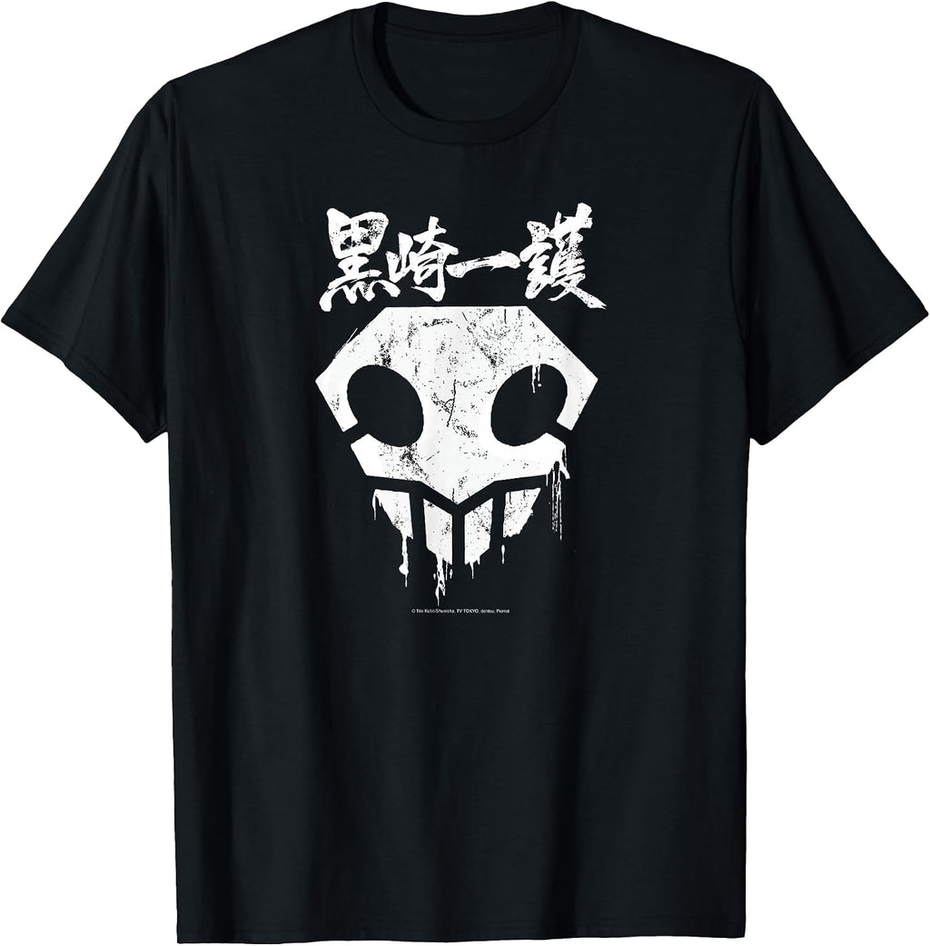 Skull with Graffiti Paint Drips and Splatter Anime T-Shirt