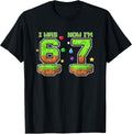 I was Now I'm 6 7 Pixel Gamer Birthday Boys Retro Gaming T-Shirt