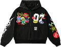 Men's Graphic Oversized Hoodies Y2k Zip Up Long Sleeve Hooded Sweatshirt Jacket Streetwear