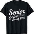 2026 Senior Choir Band Orchestra Class of 2026 Music Notes T-Shirt