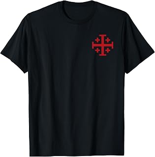 Make No Peace with Evil Knight Templar Jerusalem Cross 2Side T-Shirt