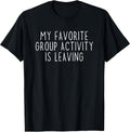 Funny Introvert Antisocial Sarcastic Humorous Black Unisex-Adults Small Cotton 65% Polyester 35% Short Sleeve Classic Fit Crew Neck T-Shirt