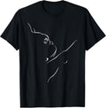 French Bulldog Illustration Line Art Bulldog Lovers T-Shirt