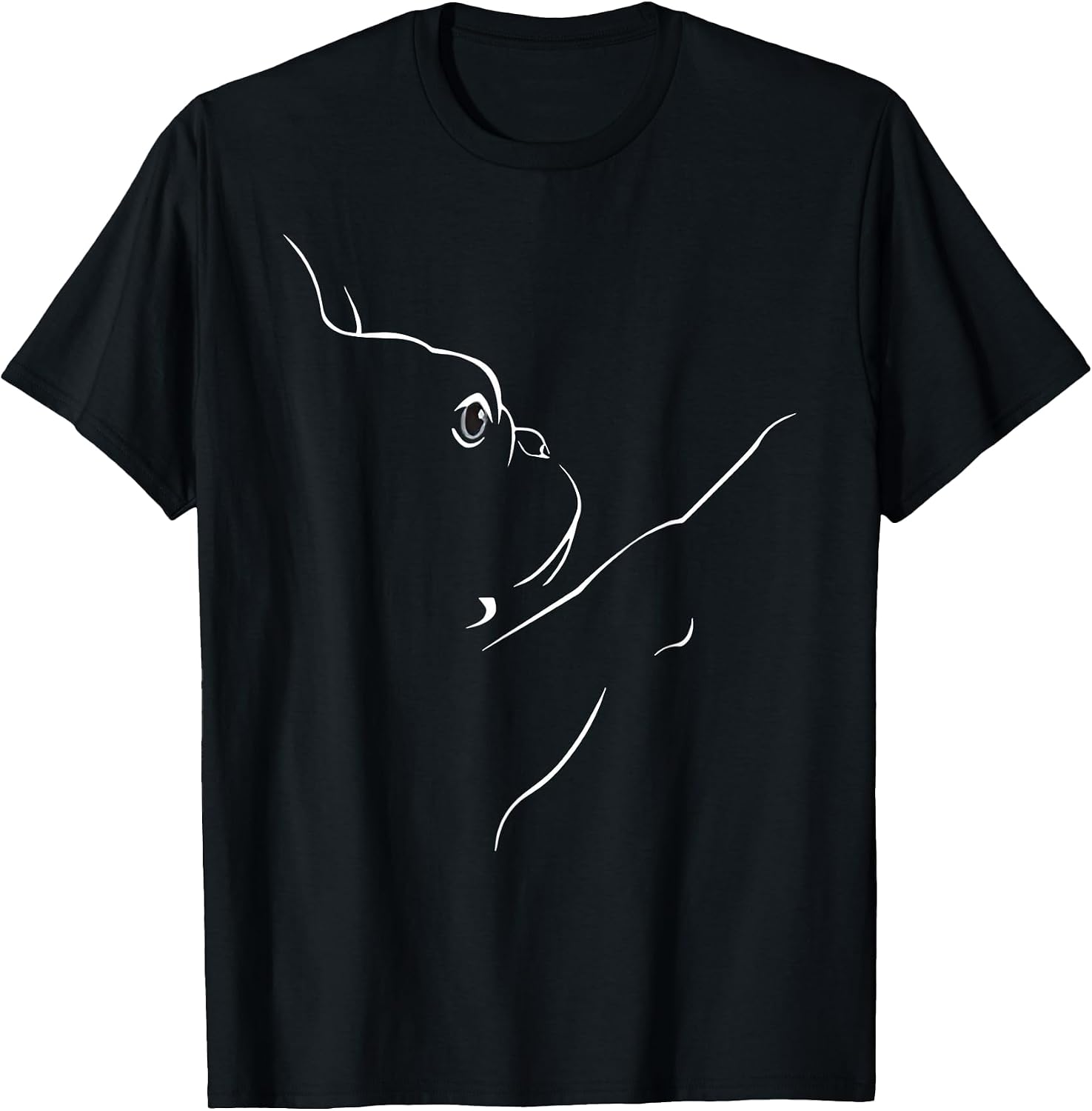 French Bulldog Illustration Line Art Bulldog Lovers T-Shirt