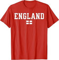 England English Flag White Red T-Shirt
