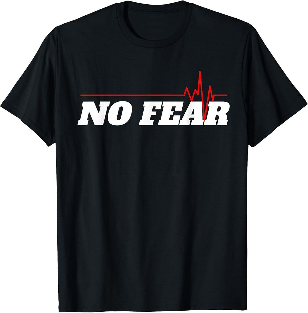 No Fear Motivation T-Shirt, Men, Adults, Unisex, Short Sleeve, Black, Small