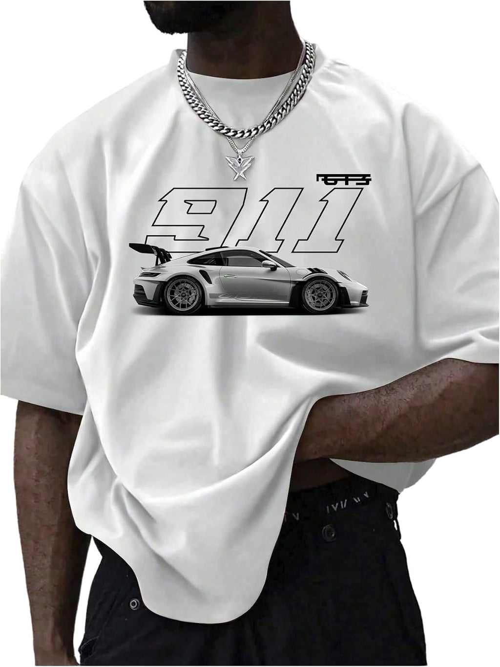 Men's Letter Graphic Tee Casual Short Sleeve Round Neck Summer Shirt Streetwear Top