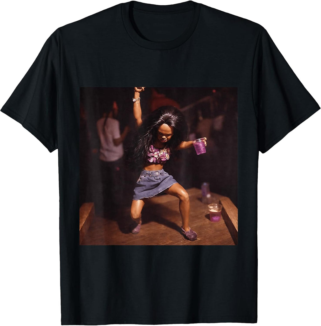 Funny Doll Face Sarcastic Doll Girl Party Drinking Doll Meme T-Shirt