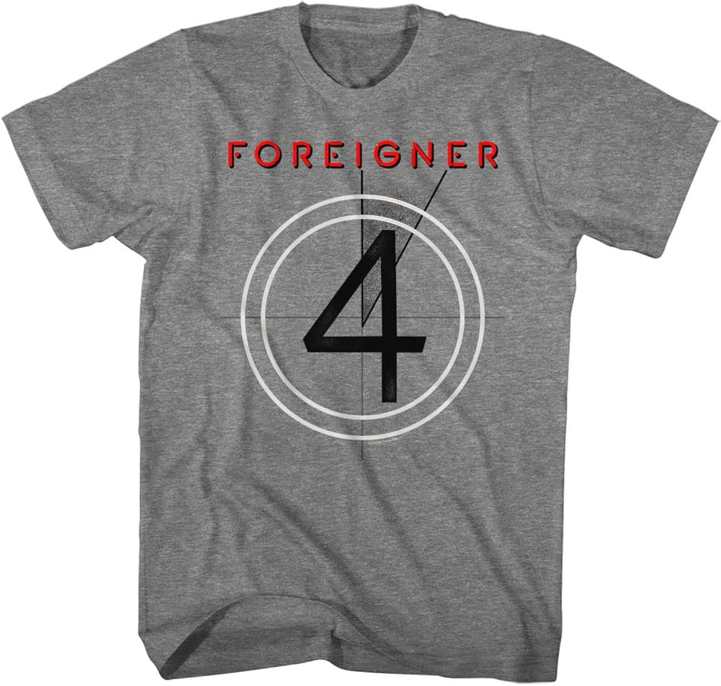Foreigner 4 Album Cover Mens Short Sleeve T Shirt 80s Music Graphic Tees