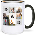 Custom Dad Photos Coffee Cup 15 oz. Personalized Father's Day Gift Ideas for Dad from Kids Taza Personalizadas