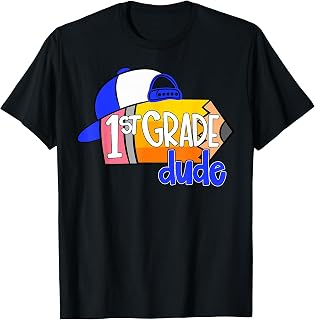 1st Grade Dude Pencil First Day of School for Boys T-Shirt