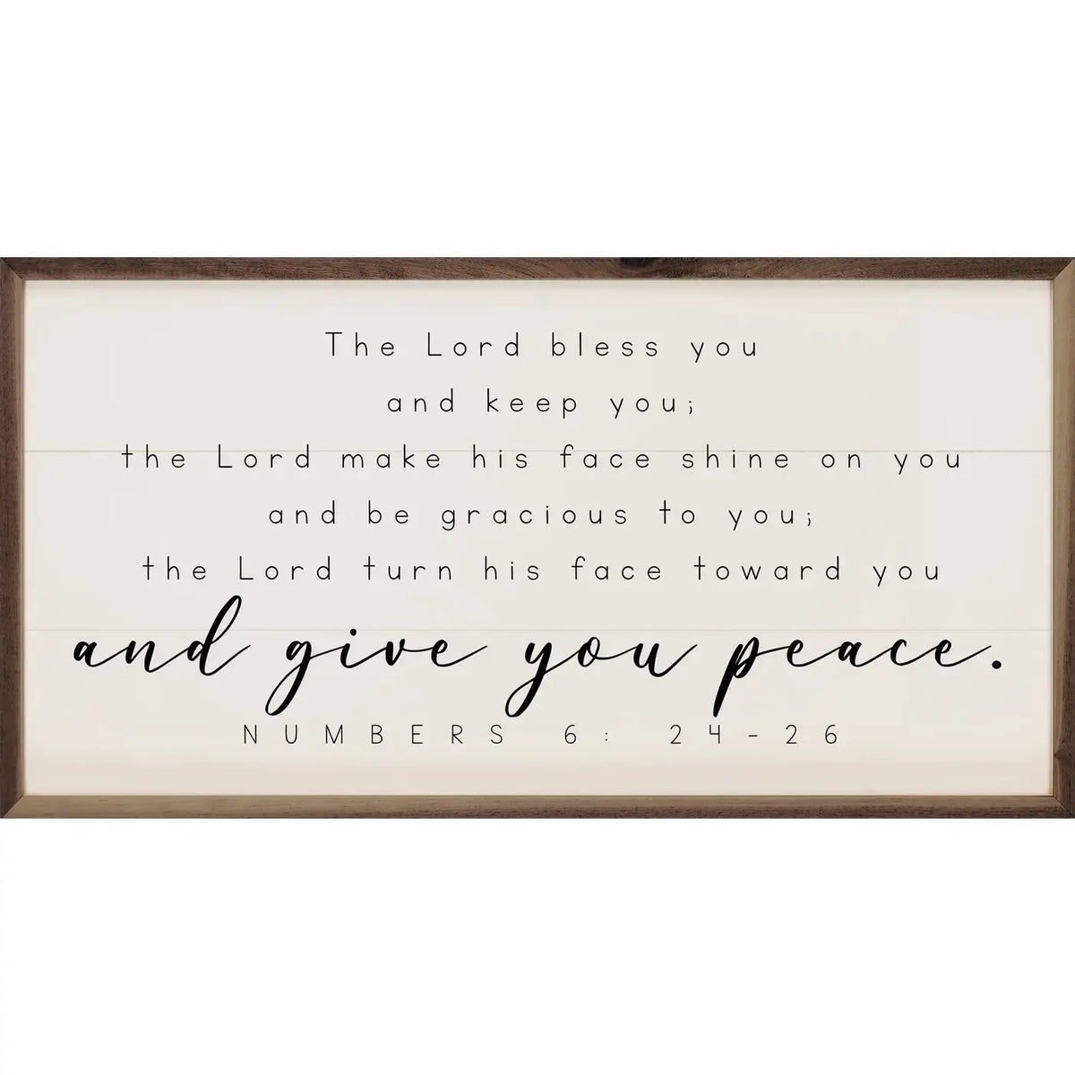 And Give You Peace Numbers 6 24 26 White