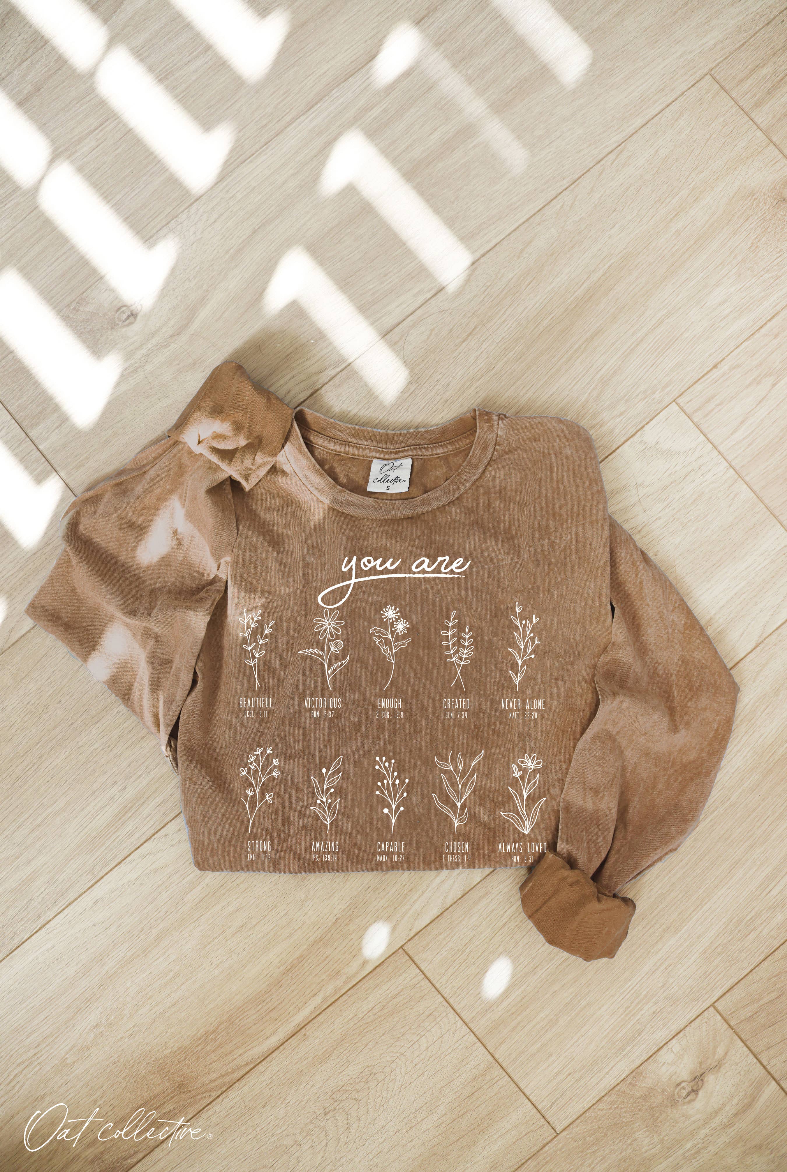 You Are Mineral Washed Long Sleeve Graphic