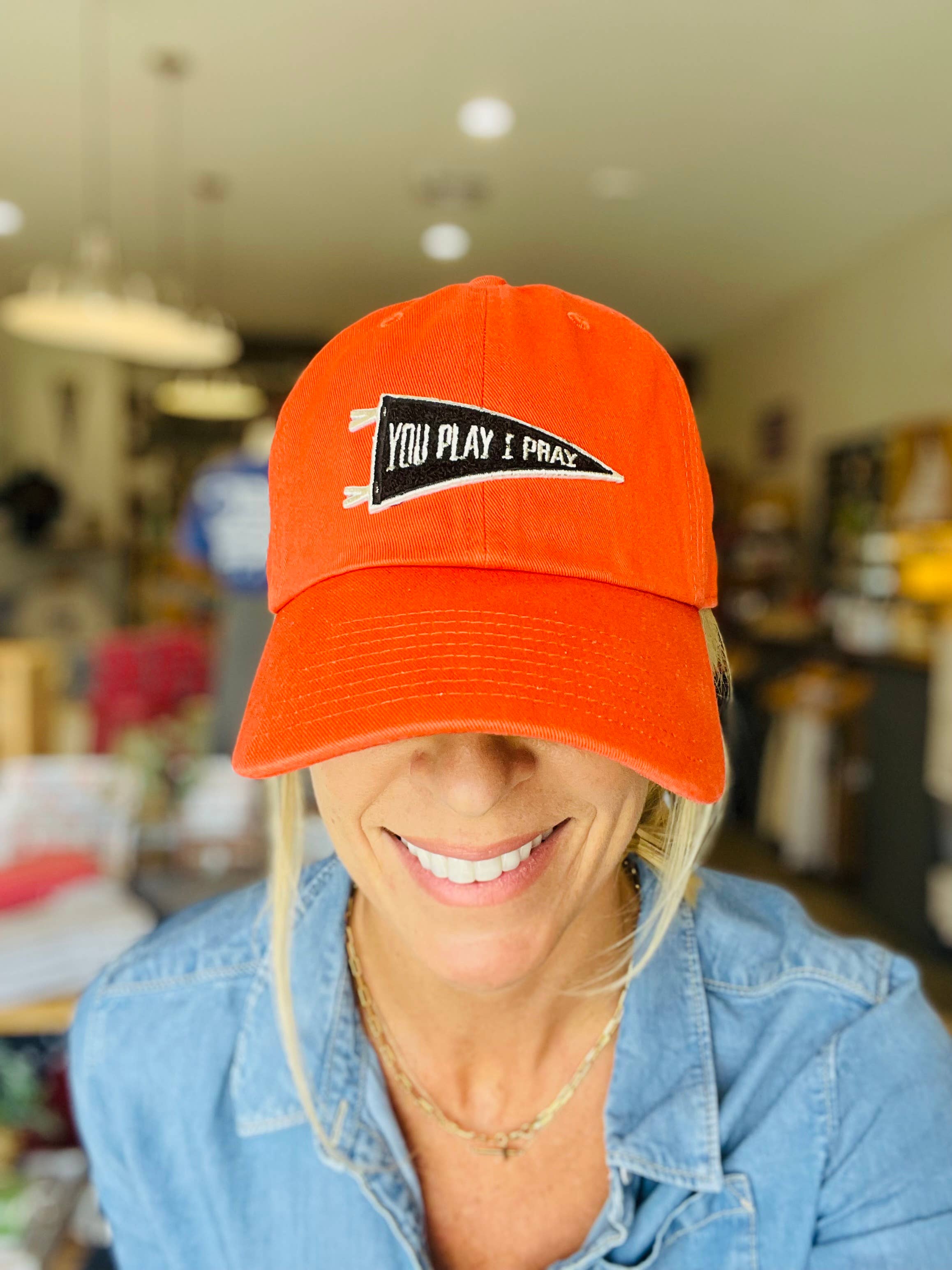 Pennant Flag Hat | Sports Mom Hat | Gameday Hat | Football