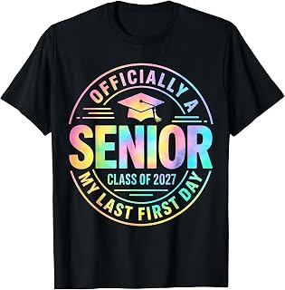 Senior Class of 2027 Back to School Last First Day of School T-Shirt