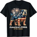 Bulldog 250th 1776 2026 4th of July T-Shirt
