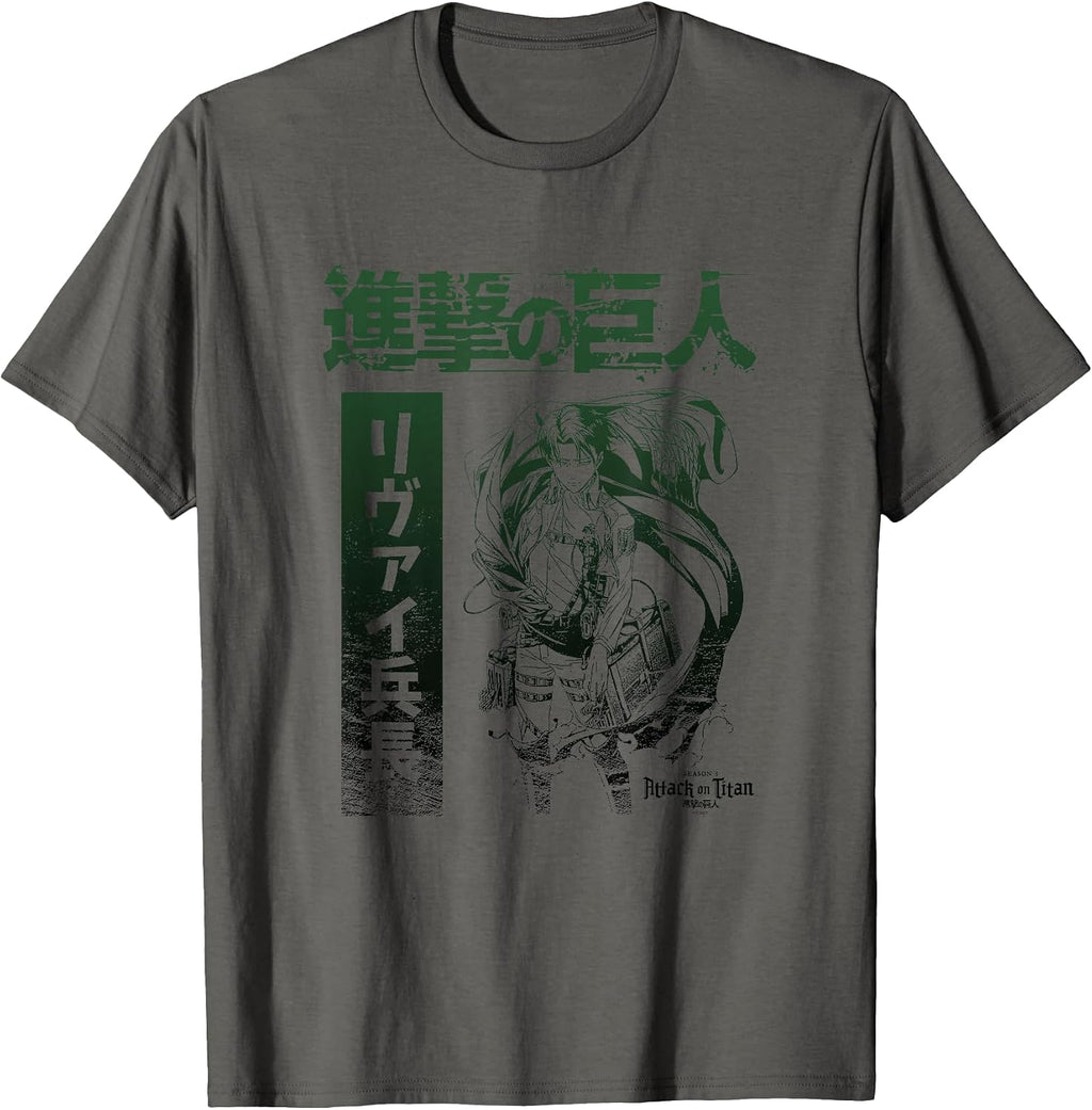 Levi Kanji Gradient AOT Anime T-Shirt