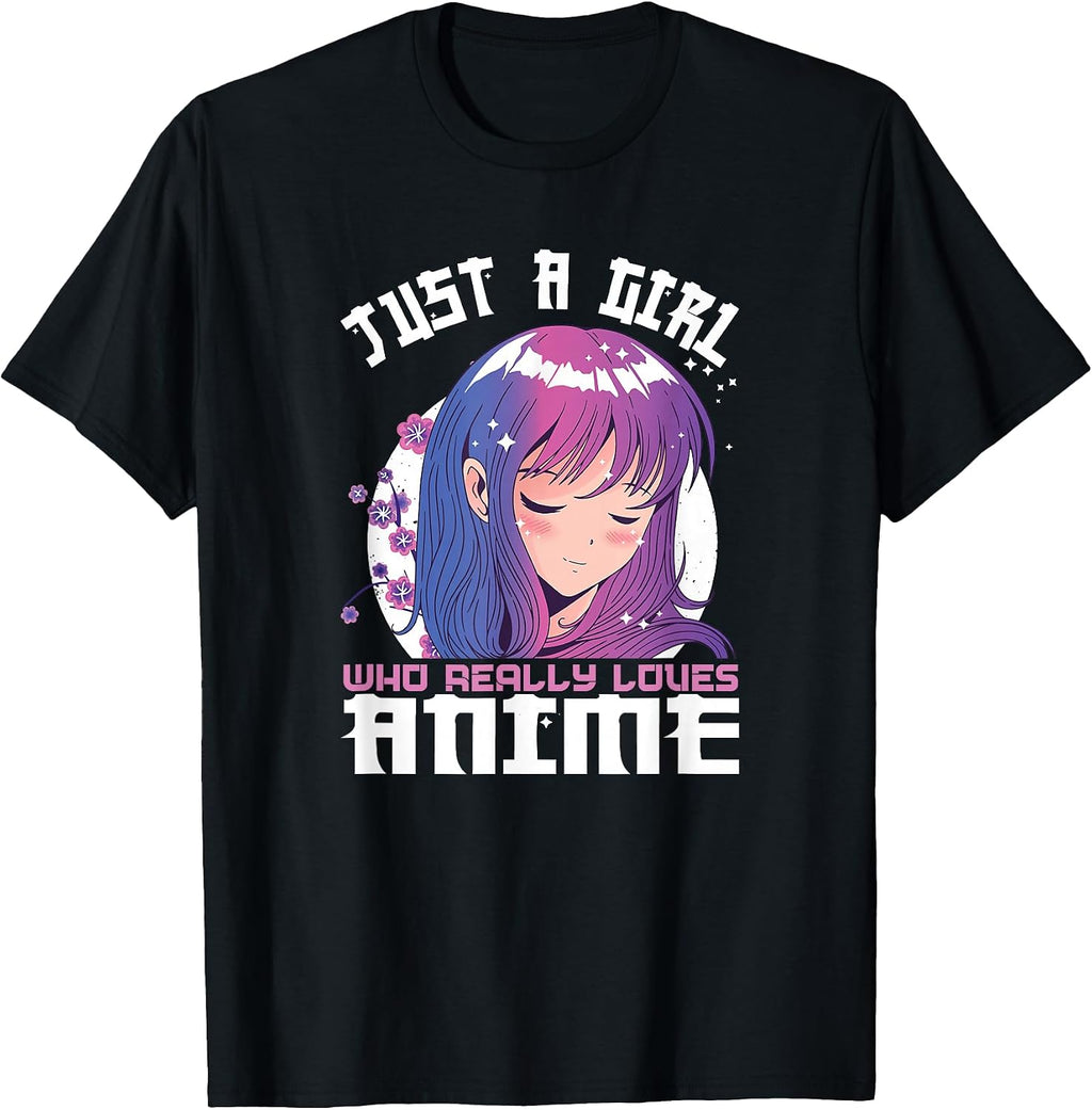 Anime Gifts for Teen Girls Just A Girl Who Loves Anime T-Shirt