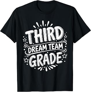 Third Grade Dream Team Back to School 3rd Grade Teacher Crew T-Shirt