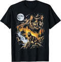 Tortoiseshell Cat Howling at Moon Funny Cat Meme Women Men T-Shirt
