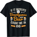 Board Games and Beer T Shirt for Gamer and Drinker T-Shirt