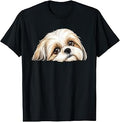 Cute Shih Tzu Dog Peeking Out Puppy Lover T-Shirt