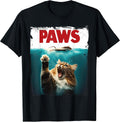 Humorous Paws Parody Cat Mouse for Cat Lover Cat Mom Cat Dad T-Shirt