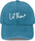 Let Them Funny hat for Men Funny Vintage Cotton Washed Baseball Caps Adjustable Dad Hat Crazy
