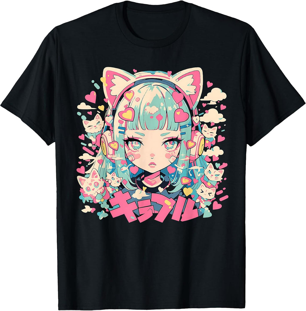 Anime Waifu Cute Anime manga Cat Girl Sweet Retro